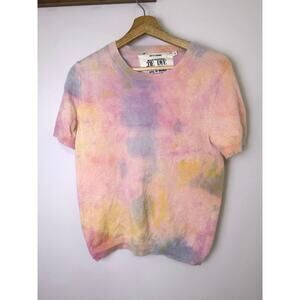 Stoned Immaculate 100% Cashmere Tie Dye T Shirt Size L Made in USA
